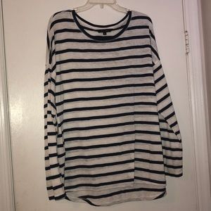 Navy blue striped shirt